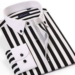 Pure Cotton Striped Business Casual Shirt