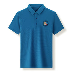 Men's Loose Casual Embroidered Polo Shirt