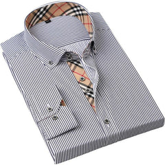 New plaid collar business casual shirt