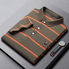 Classic Striped Casual Polo Shirt