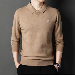 Men's winter warm lapel sweater