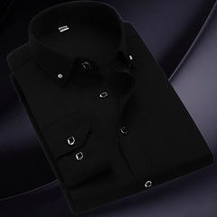 Men's Business Professional Diamond Button Casual Shirt