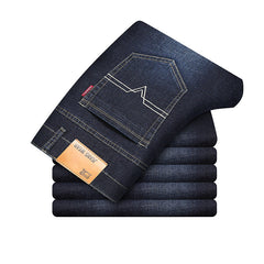 New high elastic slim fit casual jeans