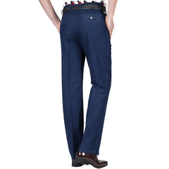 Men's High Waist Loose Stretch Business Casual Jeans