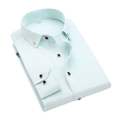 Men's Business Professional Diamond Button Casual Shirt