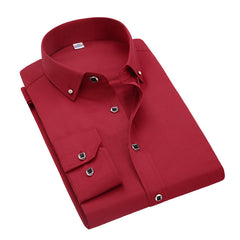 Men's Business Professional Diamond Button Casual Shirt