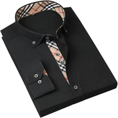 New plaid collar business casual shirt