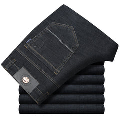 Men's High Waist Loose Straight Business Casual Non-iron Versatile Jeans
