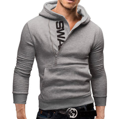 Side Zip Contrast Hoodie