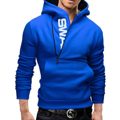 Side Zip Contrast Hoodie