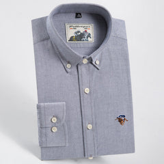 Men's Pure Cotton Business Casual Long-sleeved Striped Shirt
