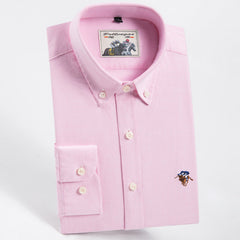 Men's Pure Cotton Business Casual Long-sleeved Striped Shirt