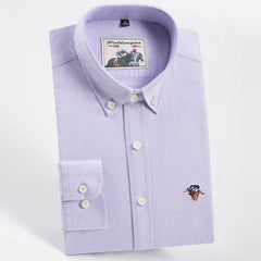 Men's Pure Cotton Business Casual Long-sleeved Striped Shirt