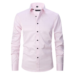 Men's Plus Size Elastic Non-iron Shirt