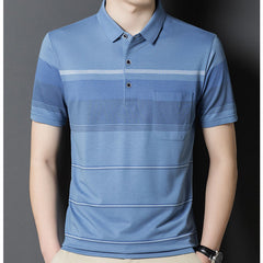 Business Casual ice Silk Polo Shirt