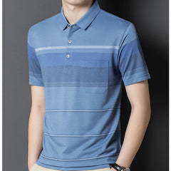 Business Casual ice Silk Polo Shirt