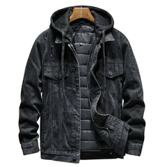 Cotton Hooded Denim Jacket