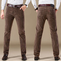 Straight slim stretch business casual trousers