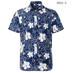 Summer Cotton Hawaiian Print Beach Shirt (21 Colors)