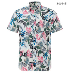 Summer Cotton Hawaiian Print Beach Shirt (21 Colors)