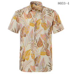 Summer Cotton Hawaiian Print Beach Shirt (21 Colors)