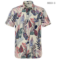 Summer Cotton Hawaiian Print Beach Shirt (21 Colors)