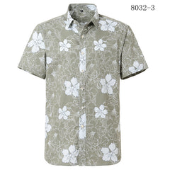 Summer Cotton Hawaiian Print Beach Shirt (21 Colors)