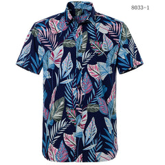 Summer Cotton Hawaiian Print Beach Shirt (21 Colors)