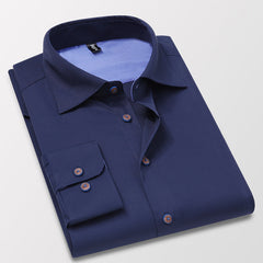 Non-iron business professional long-sleeved shirt