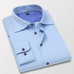 Non-iron business professional long-sleeved shirt