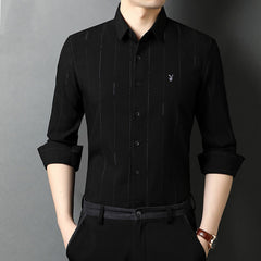 Men's Cotton Striped No Iron Wrinkle Resistant Shirt