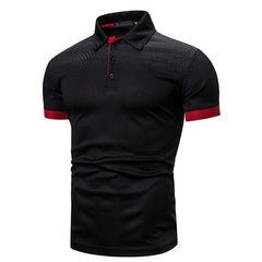 Halftone Dotted Pattern Polo Shirt