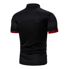 Halftone Dotted Pattern Polo Shirt