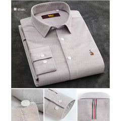 100% Cotton Long Sleeves Embroidery Business Shirt