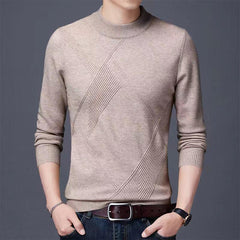 Men's Warm Check Cashmere Sweater [9 Colors]