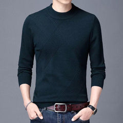 Men's Warm Check Cashmere Sweater [9 Colors]