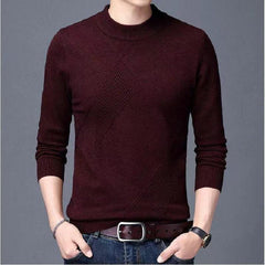 Men's Warm Check Cashmere Sweater [9 Colors]