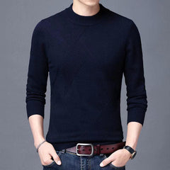 Men's Warm Check Cashmere Sweater [9 Colors]