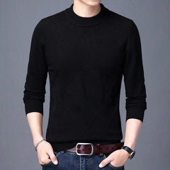 Men's Warm Check Cashmere Sweater [9 Colors]
