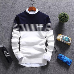 2021 New Men's Winter Pullover Wool Striped Knitted Sweaters