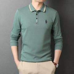 100% Cotton Business Casual Embroidered Polo Shirt