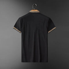Embroidered Knit Short-sleeved Polo Shirt