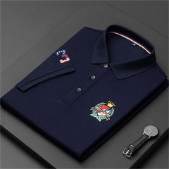 Cotton Embroidered Crown Polo Short Sleeve
