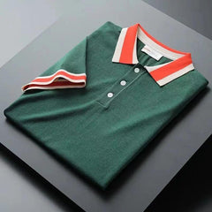 Fashion Slim Knit Short Sleeve Polo Shirt