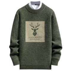 Men's Vintage Deer Print Sweaters
