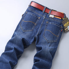Men's Straight Fit Stretch Business Casual Jeans
