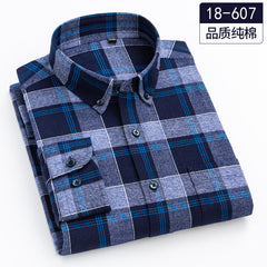 Men's 100% Cotton Long Sleeve Plaid Shirt