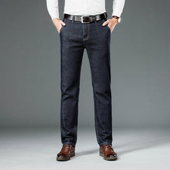 High Waist Relaxed Breathable Straight-Leg Jeans