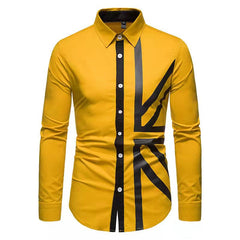 Fashion casual color matching  shirt