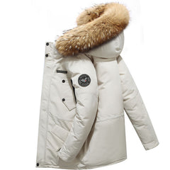Men's Winter White Duck Down Thickened Down Jacket
